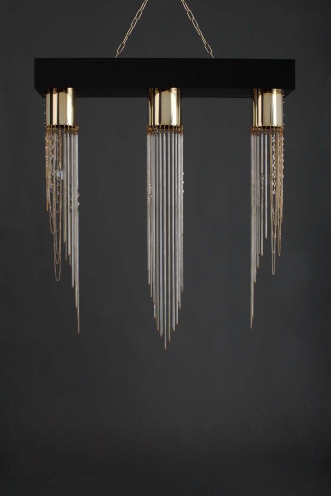 'Celeste Divine' lighting piece by Emerald Faerie. Creates dramatic pools of light and shadows.