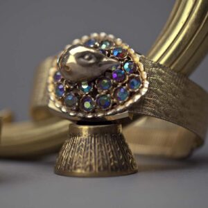 The Swift corsage bracelets. Repurposed vintage watch straps embellished with vintage costume jewellery